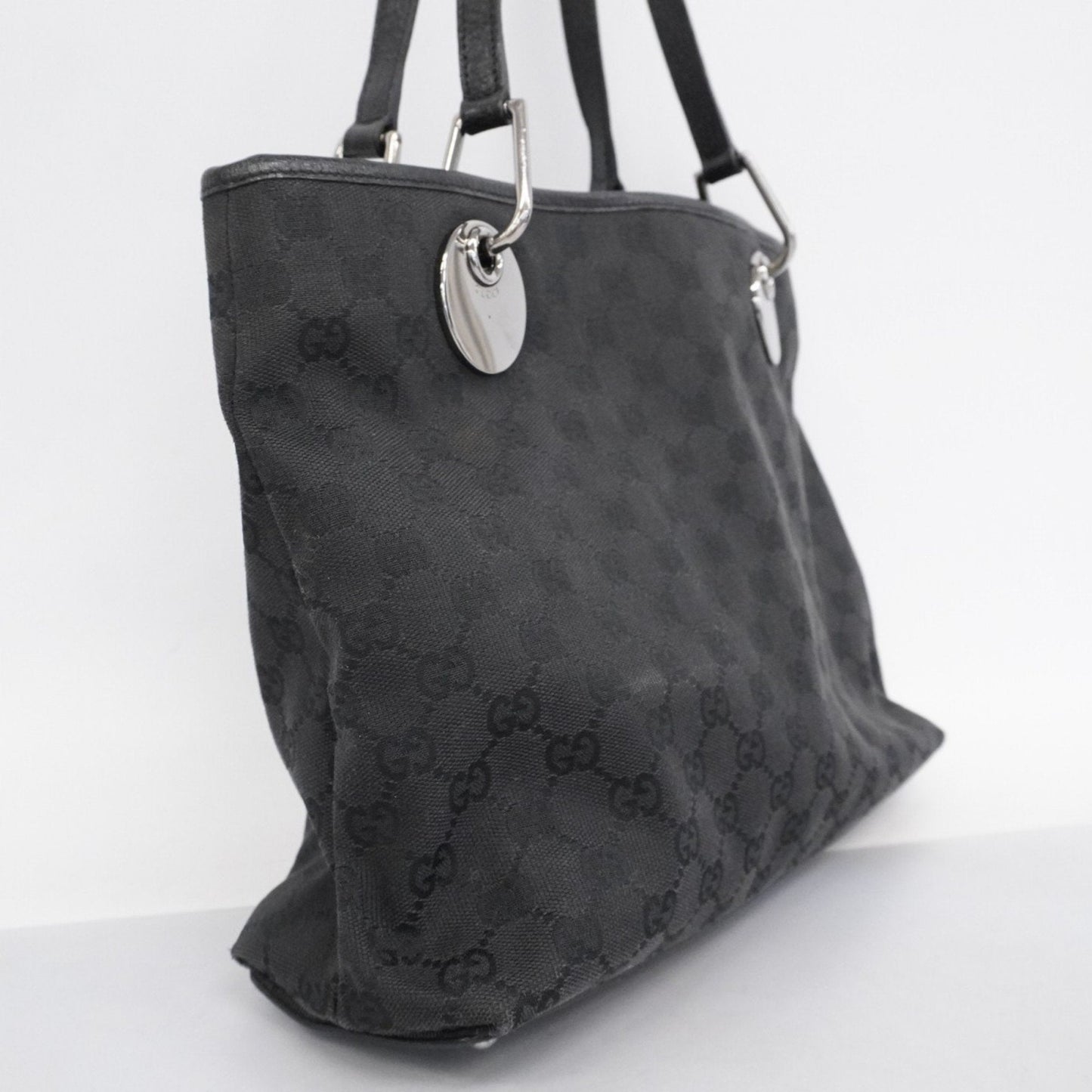 Gucci Black Canvas Tote Bag (Pre-Owned)