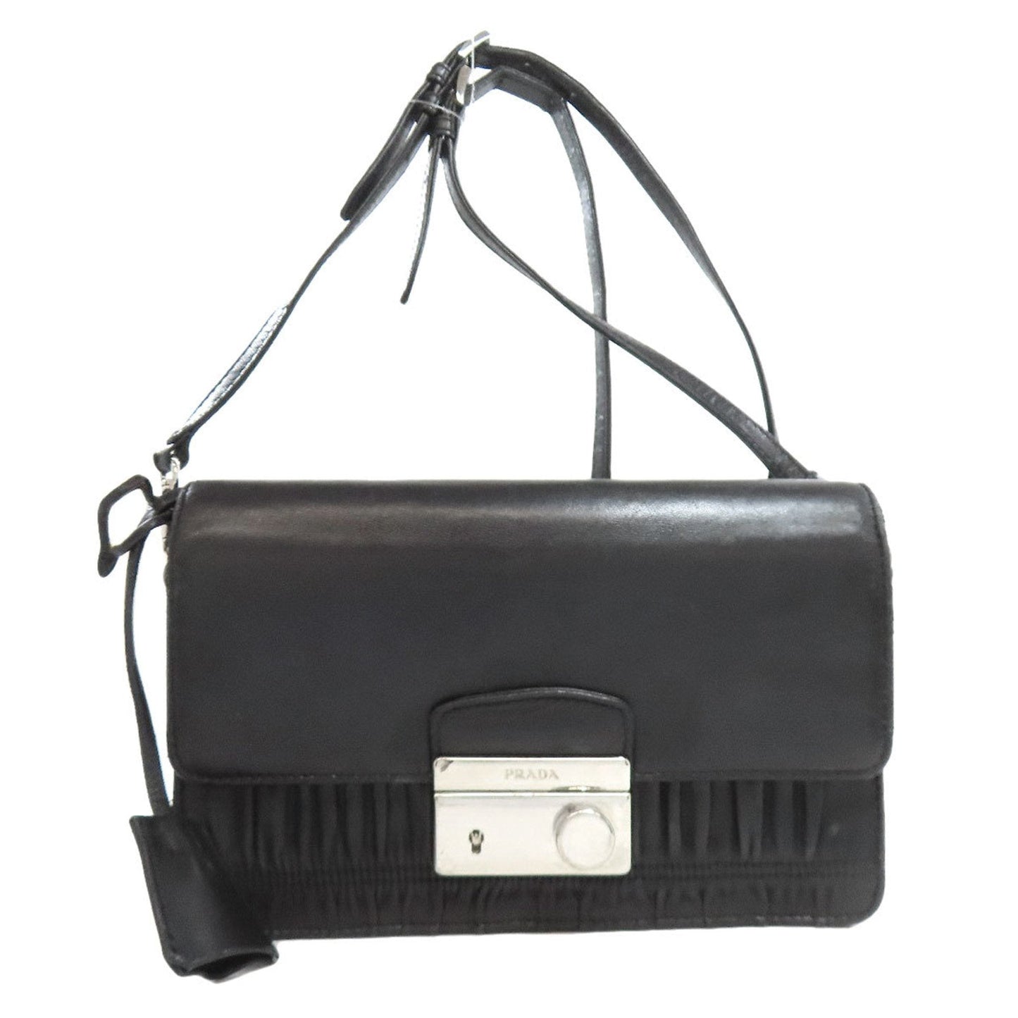 Prada Black Leather Shoulder Bag (Pre-Owned)