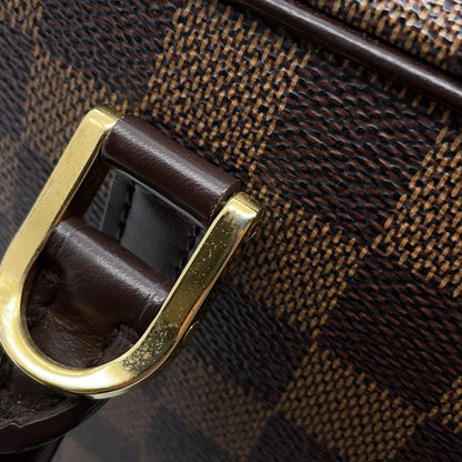 Louis Vuitton Brown Red Color Damier Canvas Handbag (Pre-Owned)