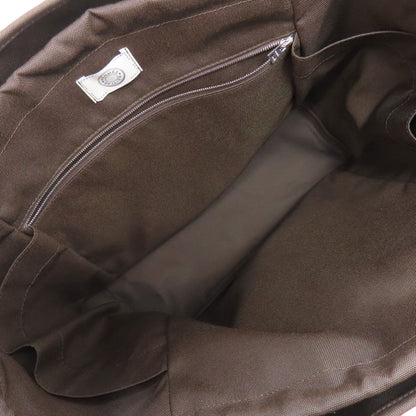Hermes Bordeaux Brown Canvas Tote Bag (Pre-Owned)