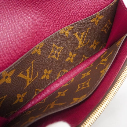 Louis Vuitton Brown Fuchsia Long Wallet (Bi-Fold) (Pre-Owned)