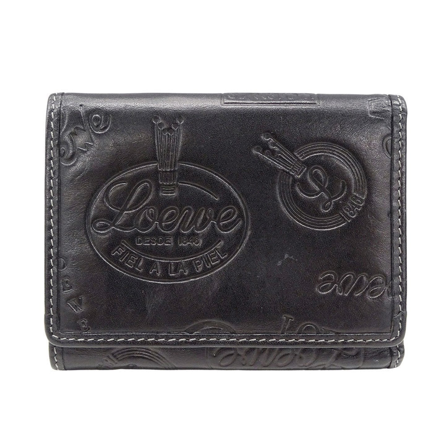 Loewe Black Leather Wallet (Tri-Fold) (Pre-Owned)