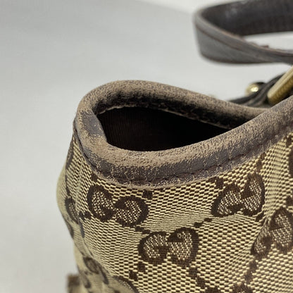 Gucci Brown Canvas Handbag (Pre-Owned)