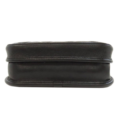 Chanel Matelasse Black Leather Shoulder Bag (Pre-Owned)