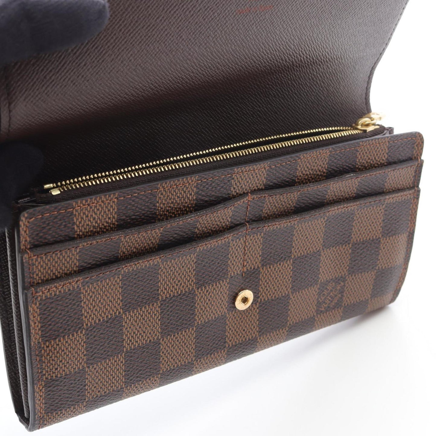 Louis Vuitton Brown Damier Canvas Pvc Leather Long Wallet (Bi-Fold) (Pre-Owned)