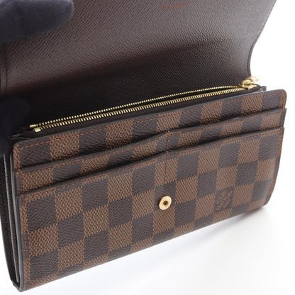 Louis Vuitton Brown Damier Canvas Pvc Leather Long Wallet (Bi-Fold) (Pre-Owned)