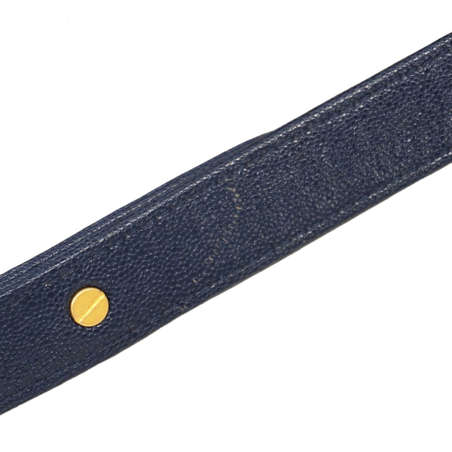 Chanel Navy Grained Calfskin Shoulder Bag (Pre-Owned)