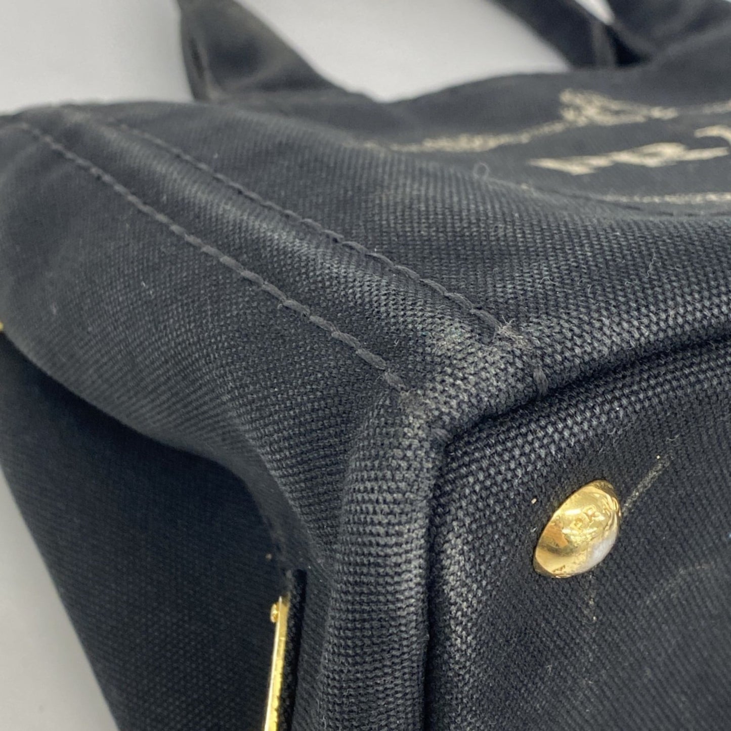 Prada Black Canvas Tote Bag (Pre-Owned)