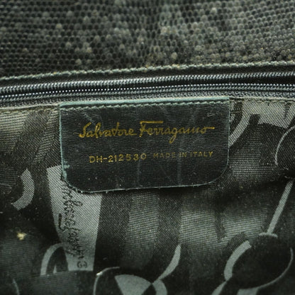 Salvatore Ferragamo Black Leather Tote Bag (Pre-Owned)