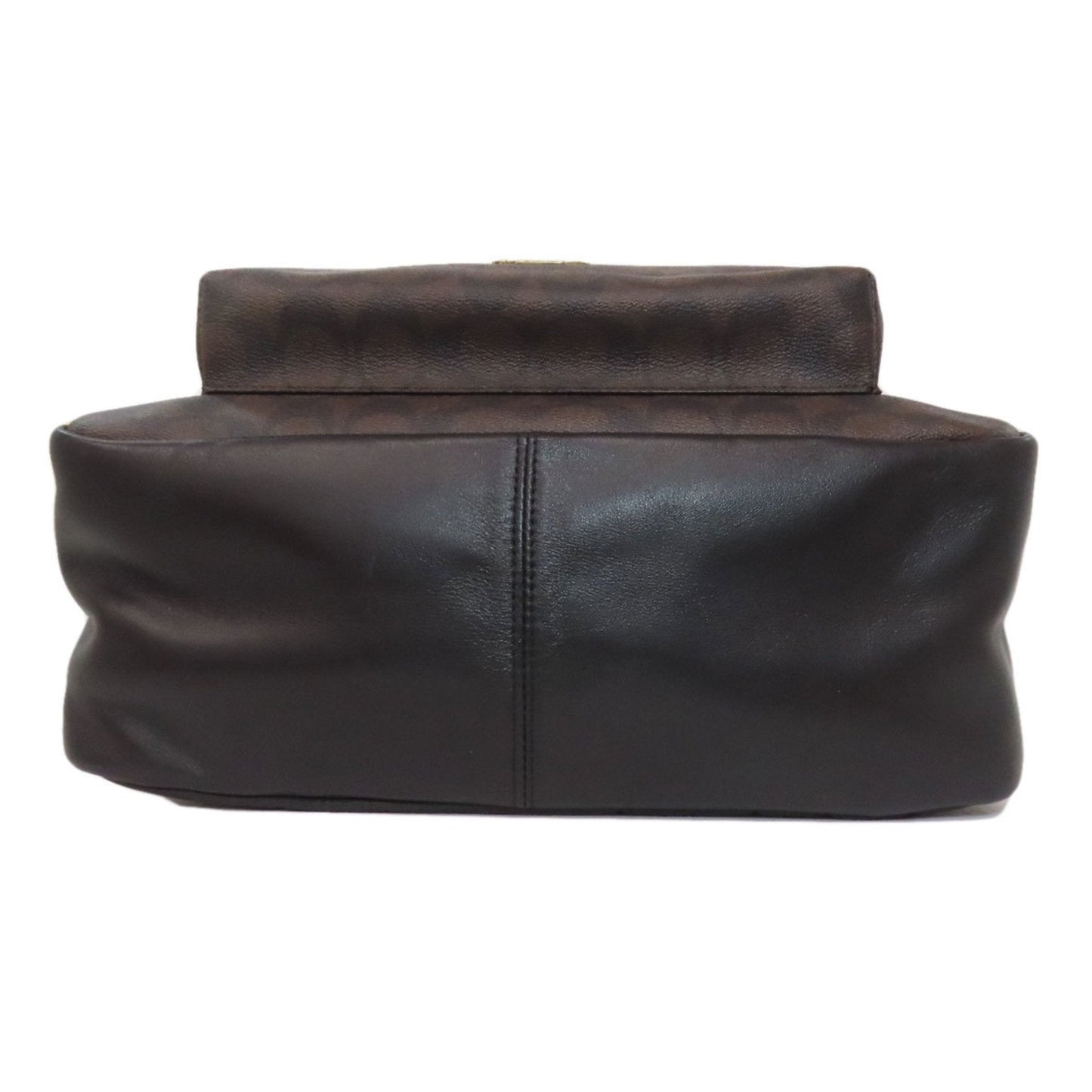 Coach Black Brown Pvc Leather Backpack (Pre-Owned)