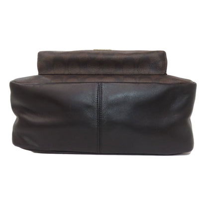 Coach Black Brown Pvc Leather Backpack (Pre-Owned)