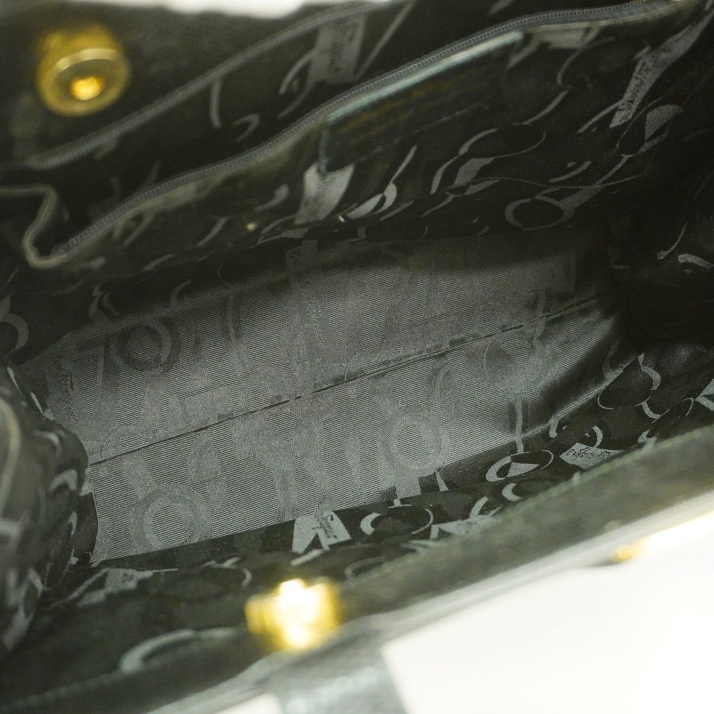 Salvatore Ferragamo Black Leather Tote Bag (Pre-Owned)