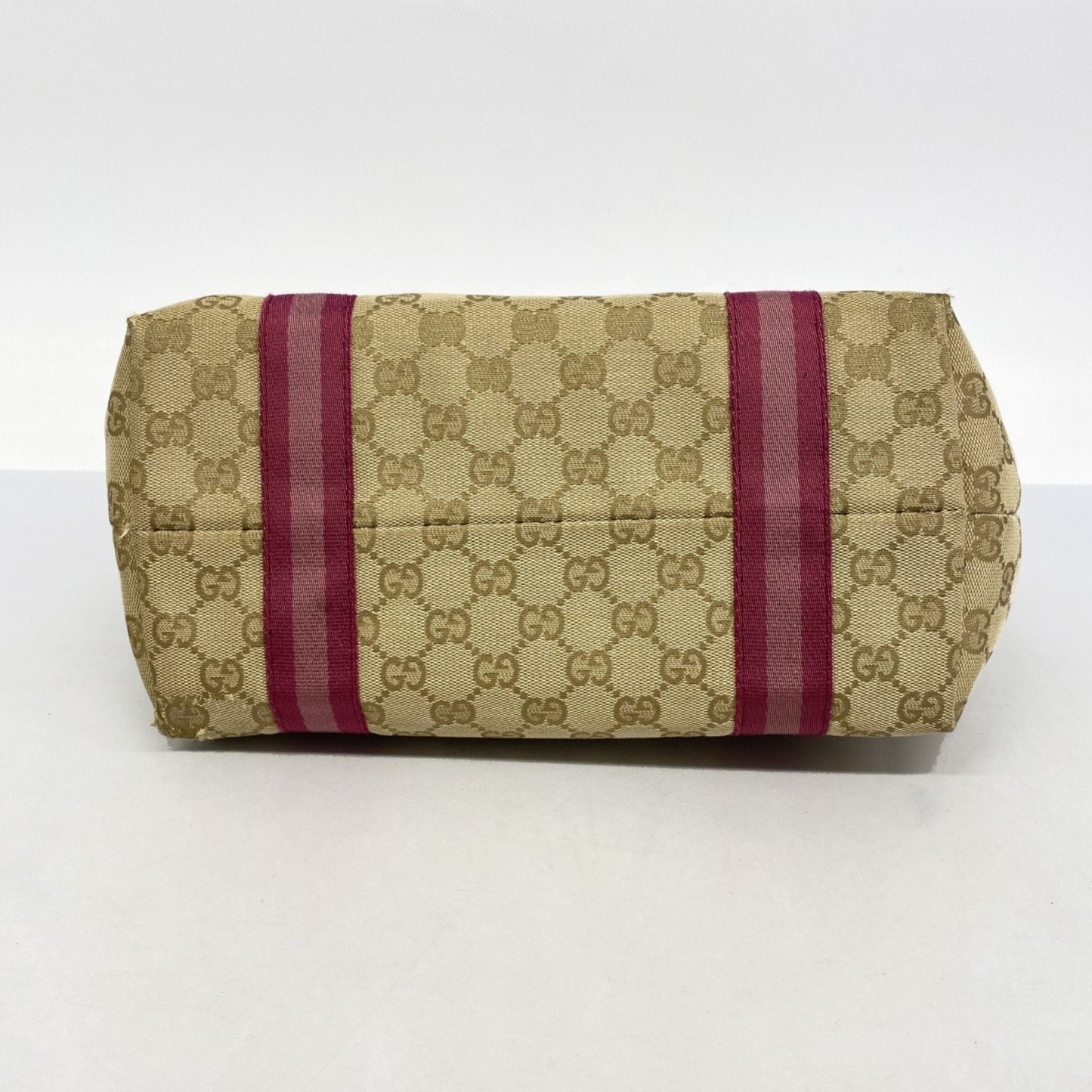 Gucci Beige Pink Canvas Tote Bag (Pre-Owned)