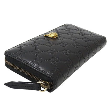 Gucci Black Leather Long Wallet (Bi-Fold) (Pre-Owned)