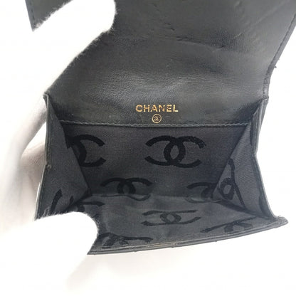 Chanel Black Leather Wallet (Bi-Fold) (Pre-Owned)
