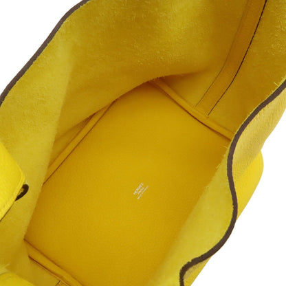Hermes Picotin Lime Taurillon Clemence Leather Handbag Tote Bag (Pre-Owned)