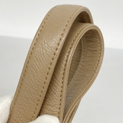 Chanel Beige Grained Calfskin Shoulder Bag (Pre-Owned)