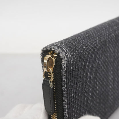 Chanel Navy Fabric Long Wallet (Bi-Fold) (Pre-Owned)