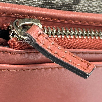 Gucci Brown Red Color Gg Supreme Wallet (Tri-Fold) (Pre-Owned)