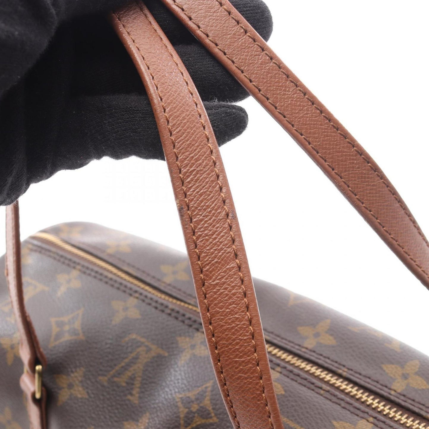 Louis Vuitton Brown Pvc Coated Canvas Leather Handbag (Pre-Owned)