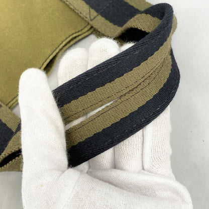 Hermes Black Khaki Canvas Tote Bag (Pre-Owned)