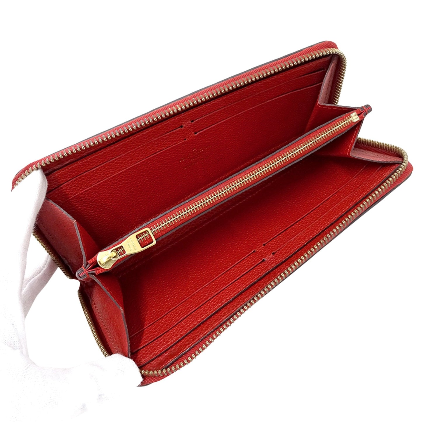 Louis Vuitton Cerise Red Color Monogram Empreinte Long Wallet (Bi-Fold) (Pre-Owned)