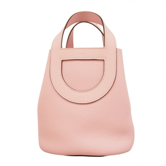 Hermes Rose Sakura Taurillon Clemence Leather Handbag (Pre-Owned)