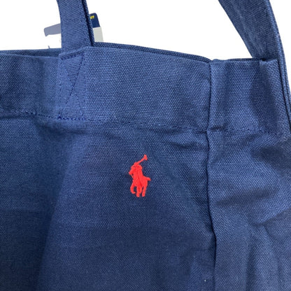 Ralph Lauren Navy Canvas Shoulder Bag Tote Bag (Pre-Owned)