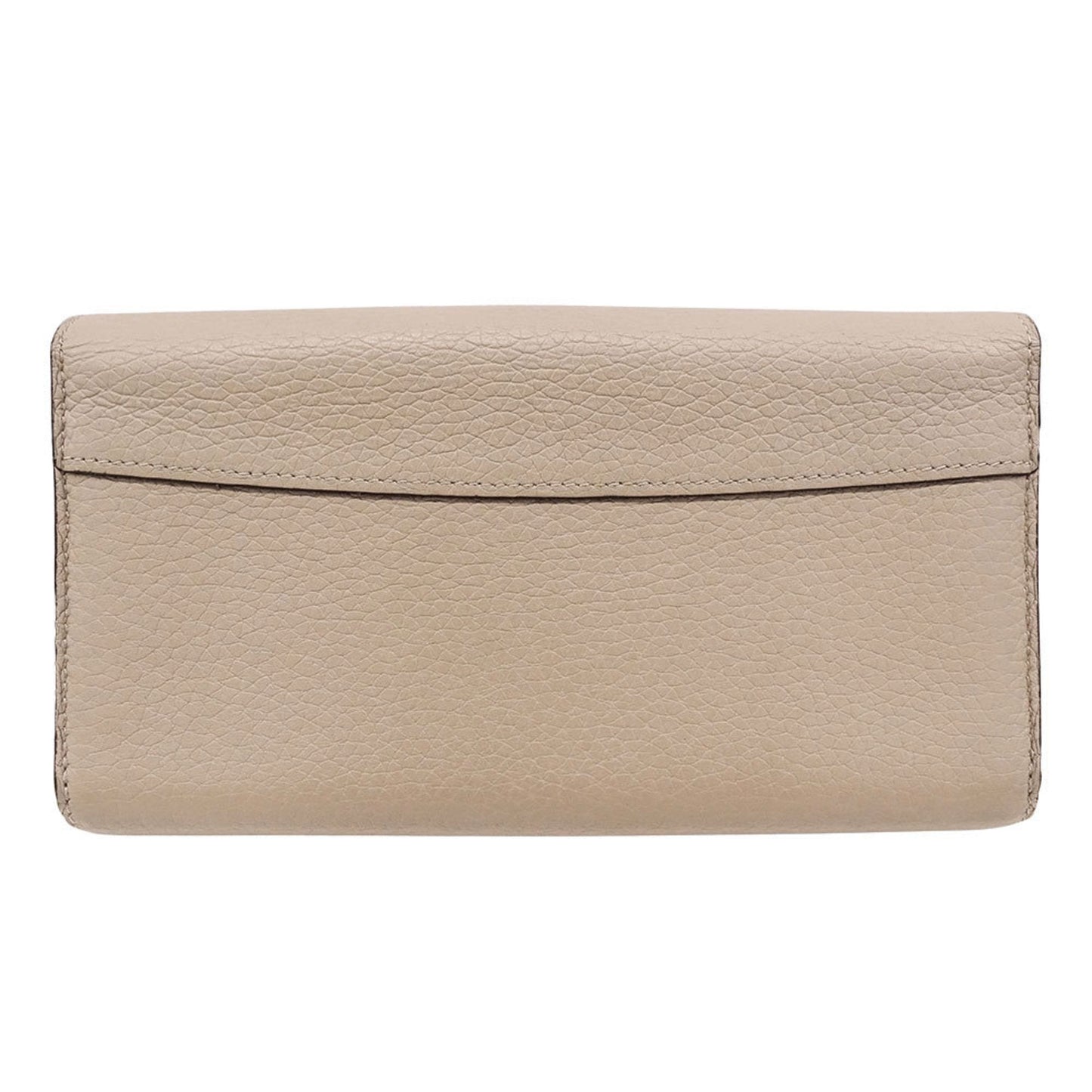 Louis Vuitton Beige Leather Long Wallet (Bi-Fold) (Pre-Owned)