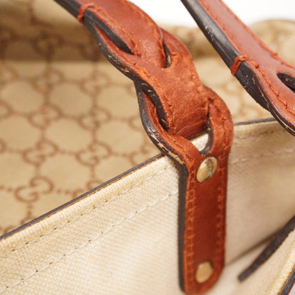 Gucci Brown Canvas Tote Bag (Pre-Owned)
