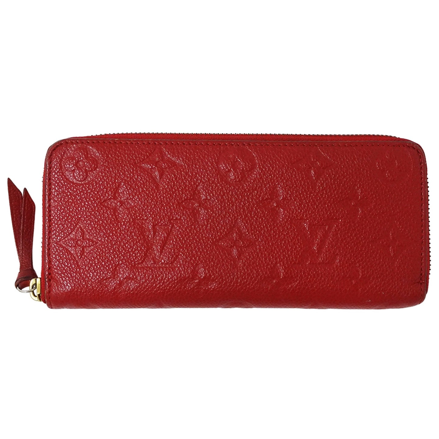 Louis Vuitton Cerise Red Color Monogram Empreinte Long Wallet (Bi-Fold) (Pre-Owned)