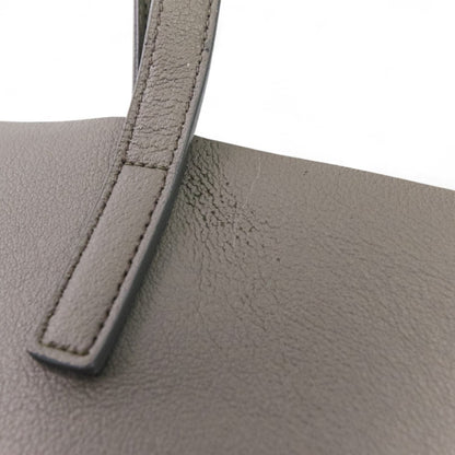Yves Saint Laurent Gray Leather Pouch Tote Bag (Pre-Owned)