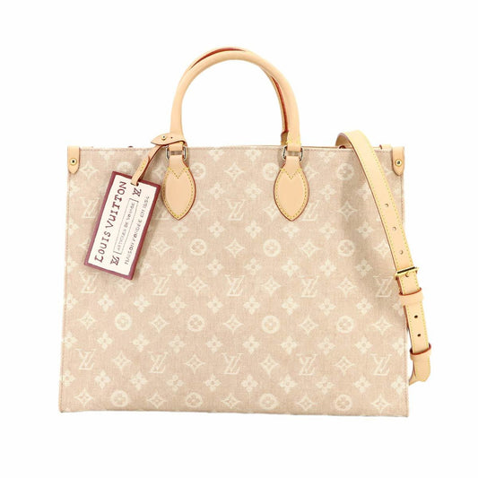 Louis Vuitton Beige Canvas Shoulder Bag Tote Bag (Pre-Owned)
