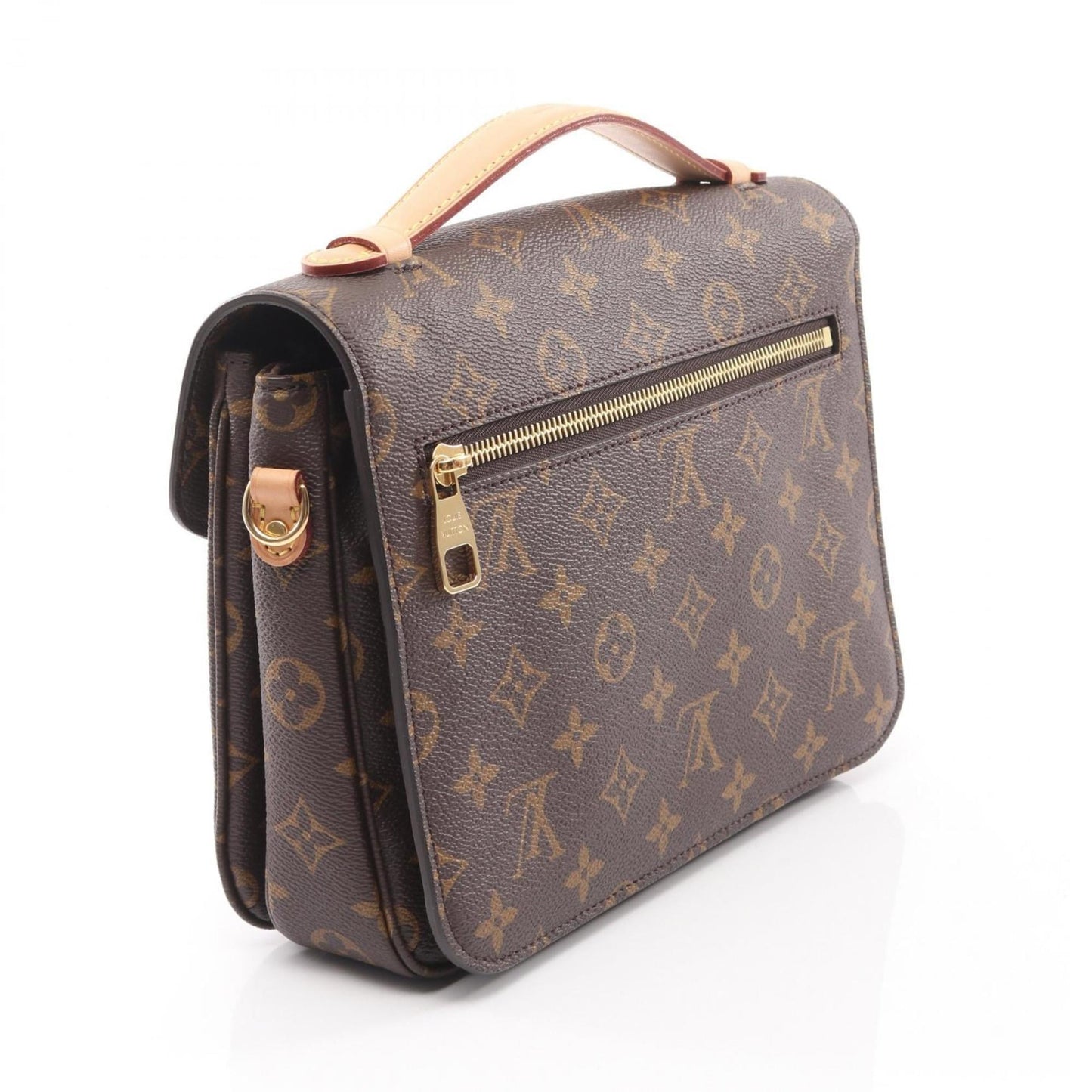 Louis Vuitton Brown Pvc Coated Canvas Leather Handbag Pochette (Pre-Owned)