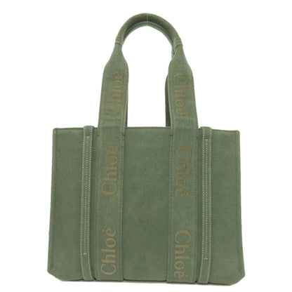 Chloé Green Canvas Tote Bag (Pre-Owned)