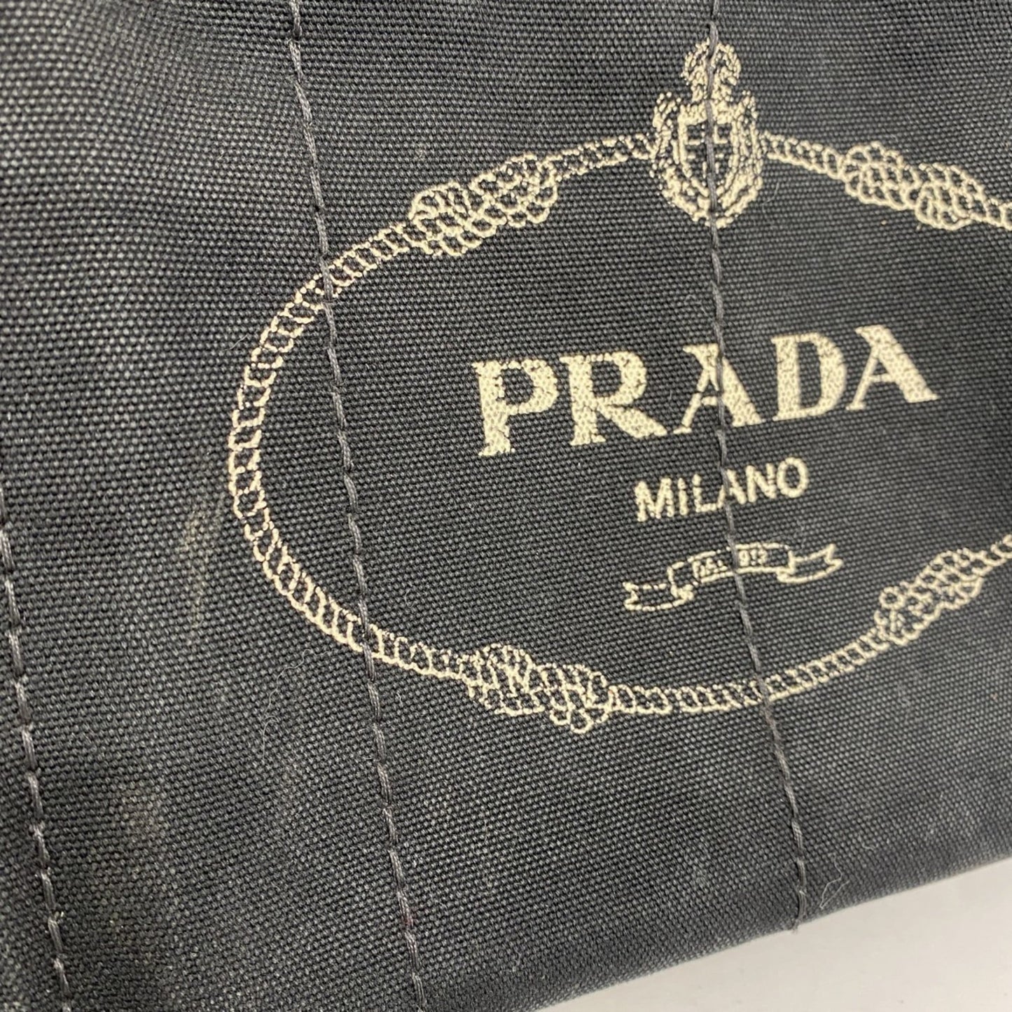 Prada Black Canvas Tote Bag (Pre-Owned)