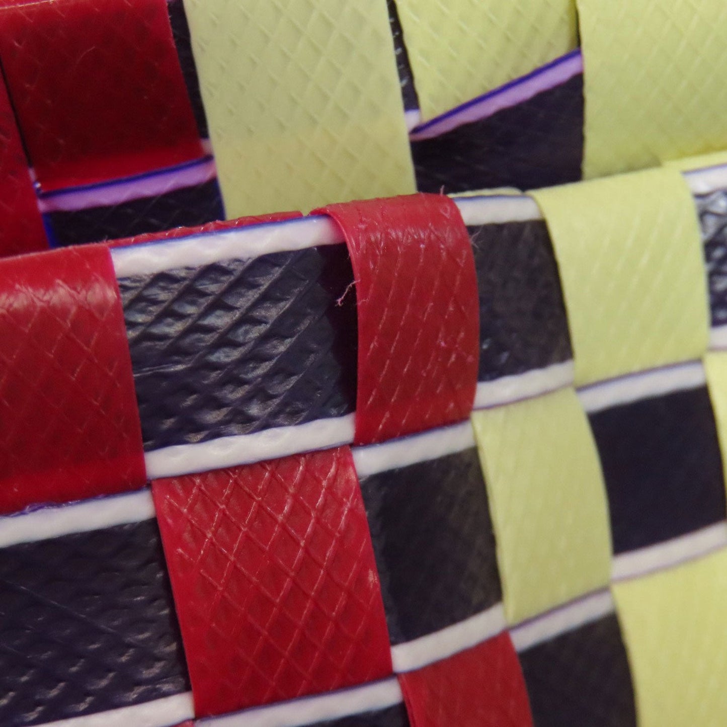 Marni Navy Orange Red Color White Polypropylene Tote Bag (Pre-Owned)