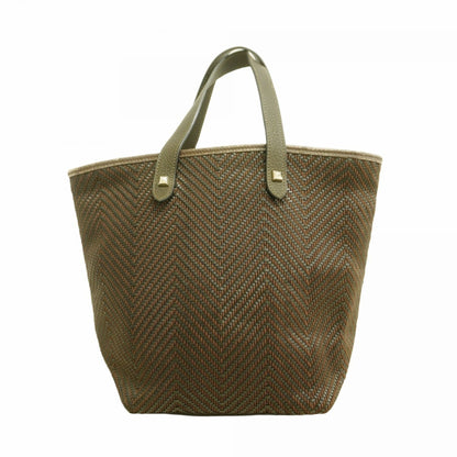 Hermes Brown Polyester Tote Bag (Pre-Owned)