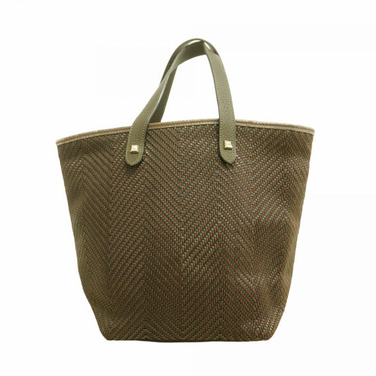 Hermes Brown Polyester Tote Bag (Pre-Owned)