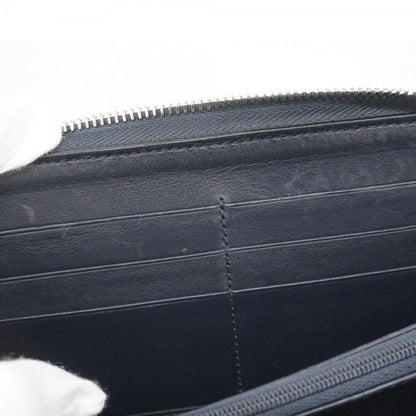 Gucci Navy Leather Long Wallet (Bi-Fold) (Pre-Owned)