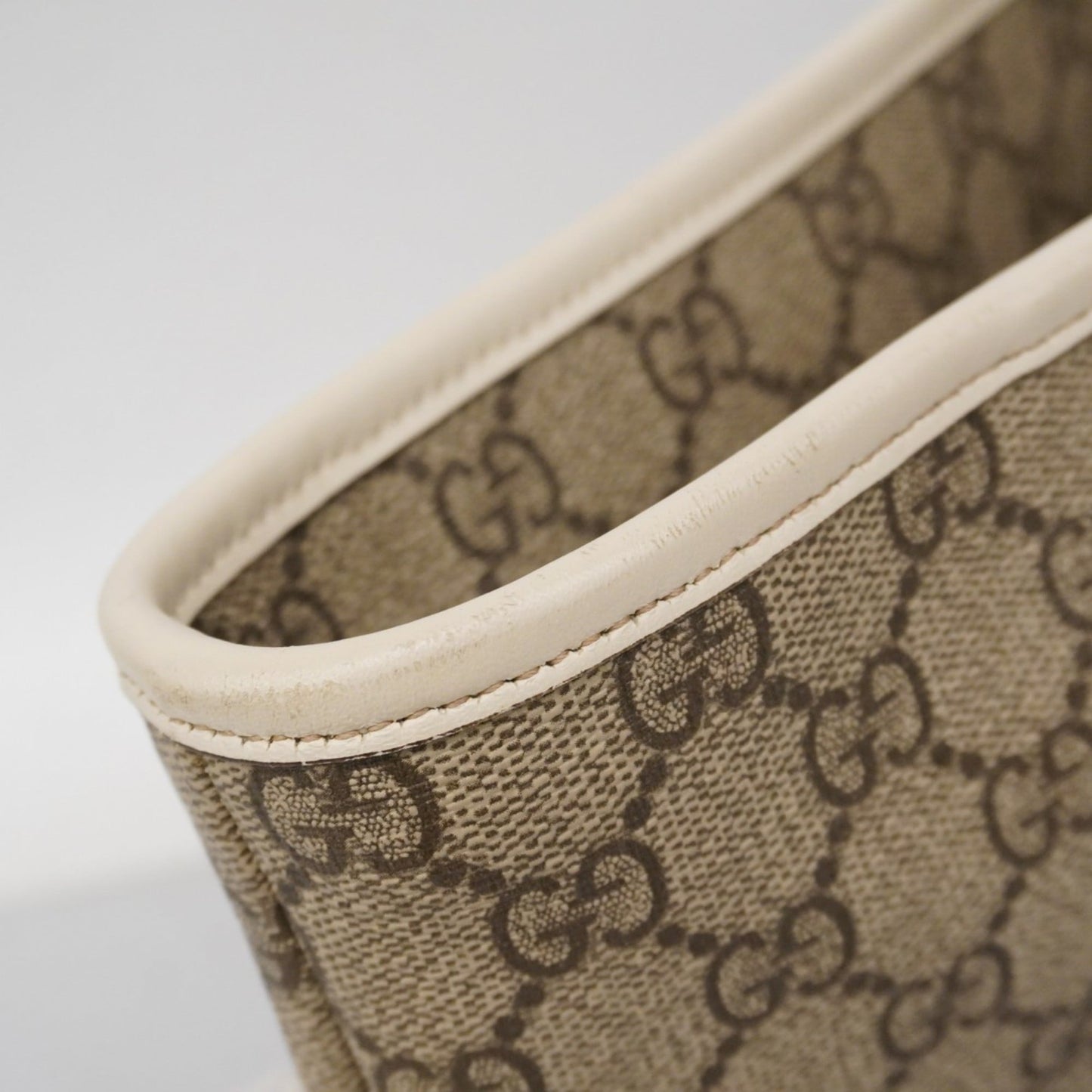 Gucci Brown White Pvc Tote Bag (Pre-Owned)