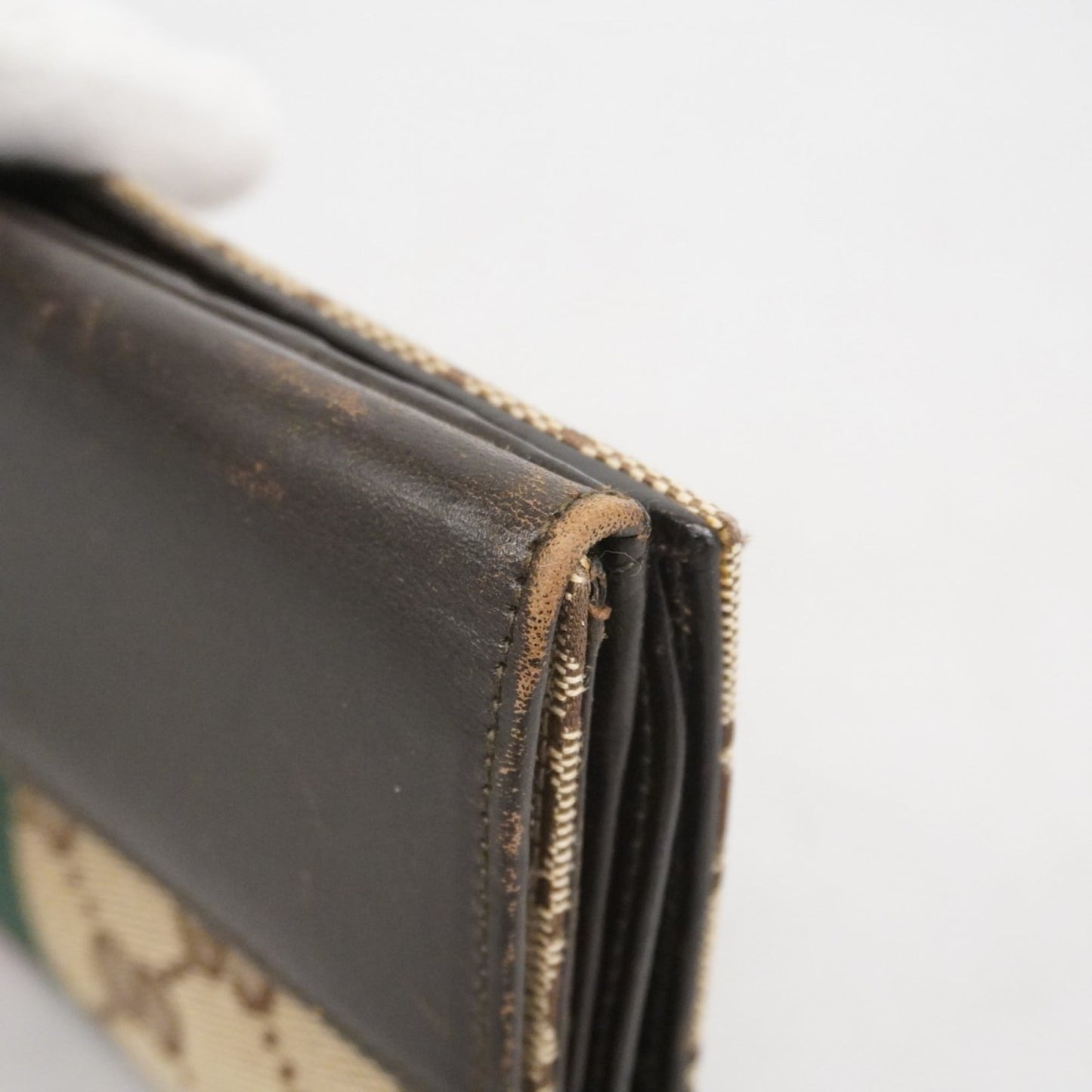 Gucci Brown Canvas Long Wallet (Bi-Fold) (Pre-Owned)