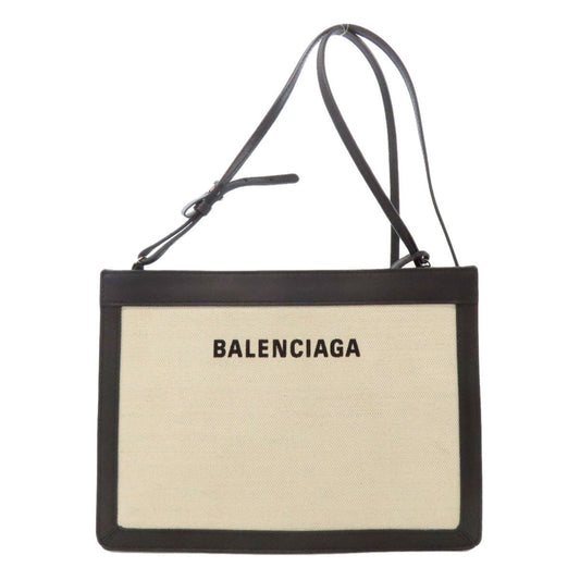 Balenciaga White Canvas Shoulder Bag (Pre-Owned)