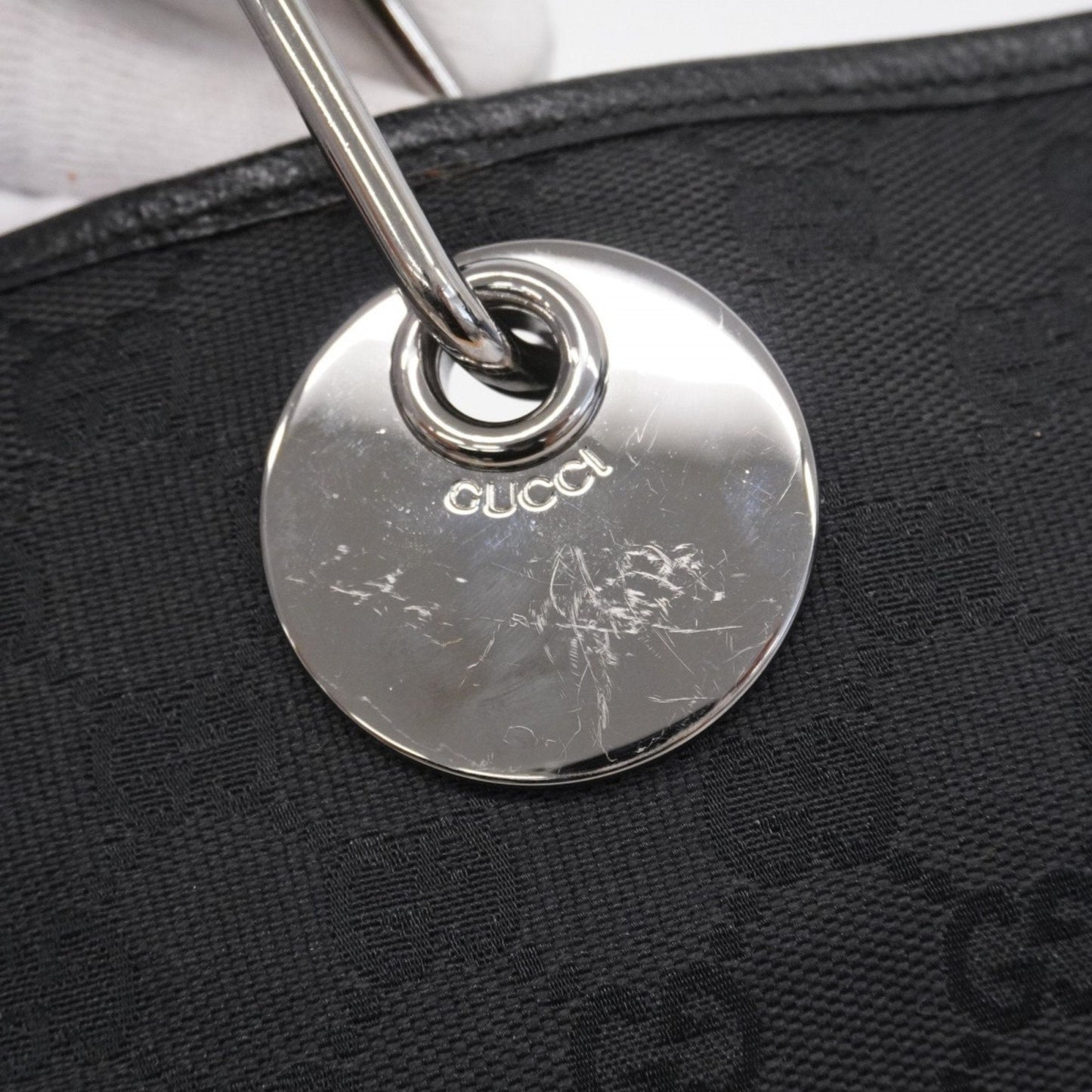 Gucci Black Canvas Tote Bag (Pre-Owned)