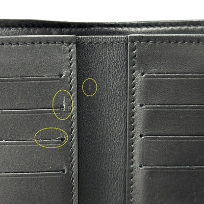 Louis Vuitton Black Noir Leather Long Wallet (Bi-Fold) (Pre-Owned)