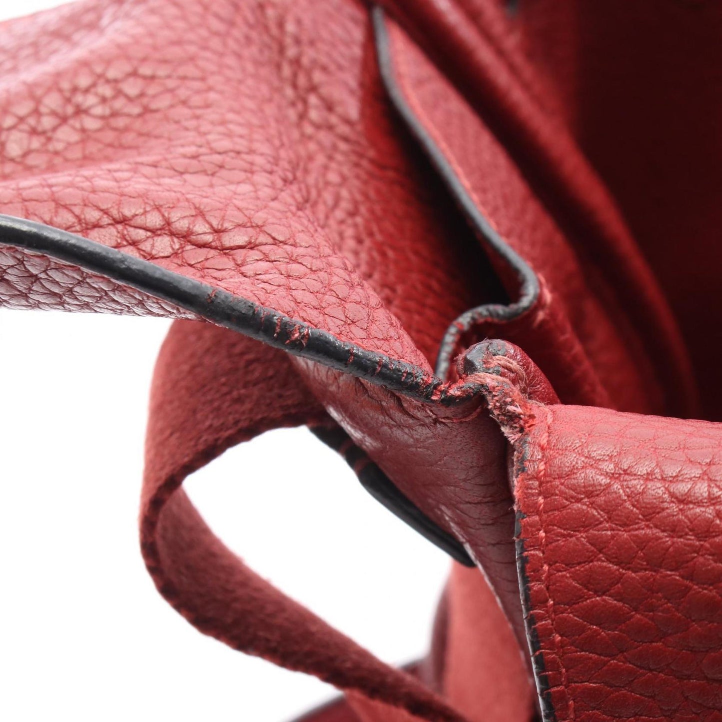 Hermes Red Color Rouge Garance Taurillon Clemence Leather Shoulder Bag (Pre-Owned)