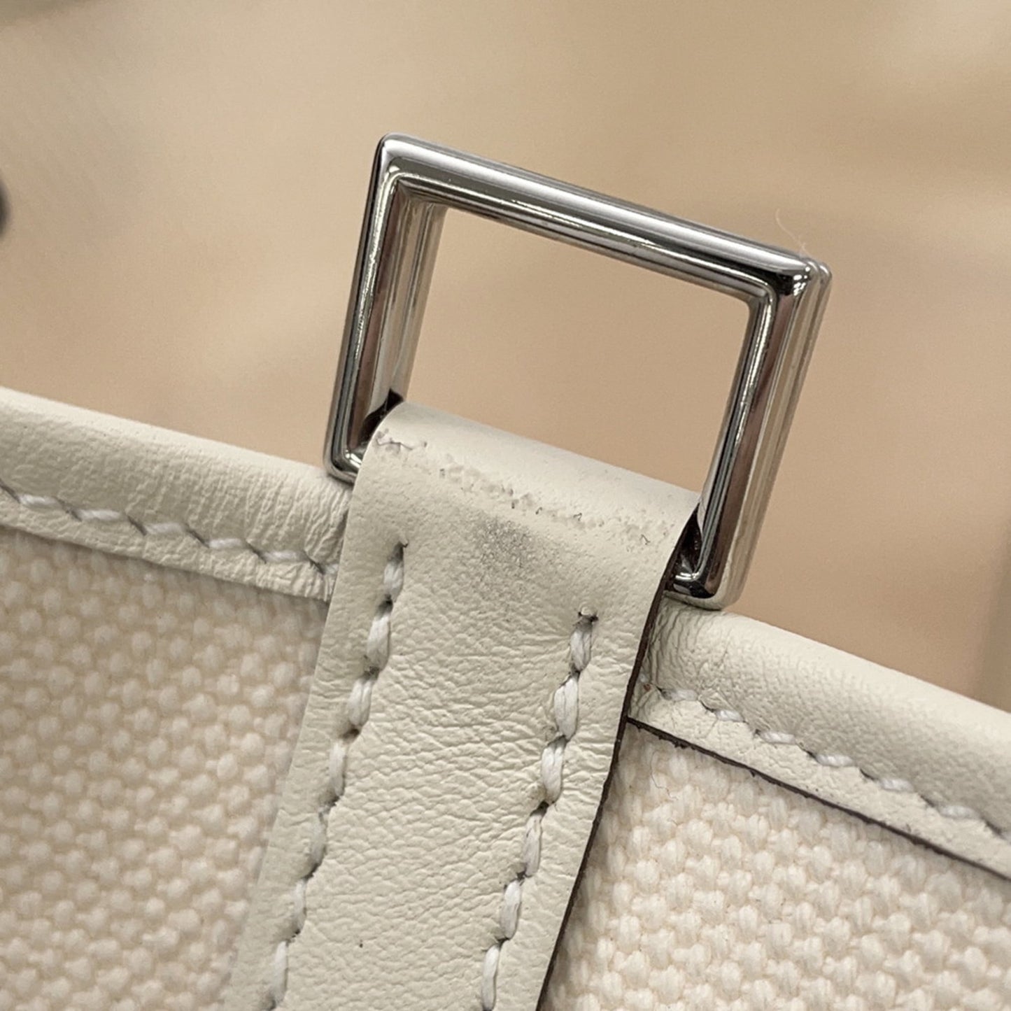 Hermes Picotin Silver Swift Leather Handbag Tote Bag (Pre-Owned)