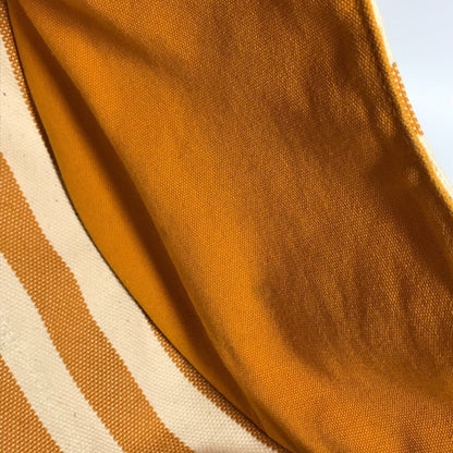 Hermes White Yellow Canvas Handbag Tote Bag (Pre-Owned)