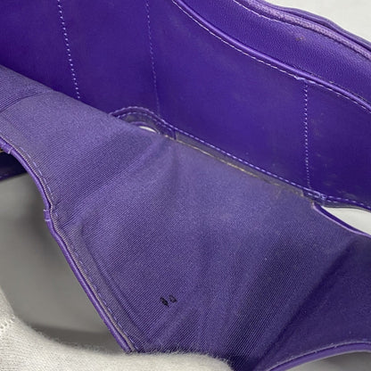 Chanel Purple Leather Wallet (Tri-Fold) (Pre-Owned)