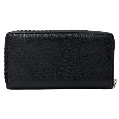 Gucci Black Leather Long Wallet (Bi-Fold) (Pre-Owned)
